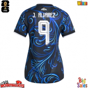 Argentina Julian Alvarez #9 Replica Away Stadium Shirt for Women World Cup 2026 Short Sleeve